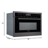 KoolMore Reserve 24 in. Stainless Steel Built-in Convection Microwave Oven with Speed and Sensor Cooking, 1.6 cu. ft. in Black (KM-CWO24 -BSS)